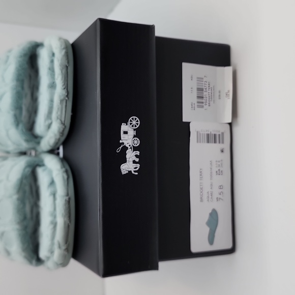 ⭐️COACH 💯 NWT, "BRIDGETT TERRY" SLIDERS/SHOES, THE SIZE=7.5 LADIES, AQUA COLOR - Picture 10 of 16